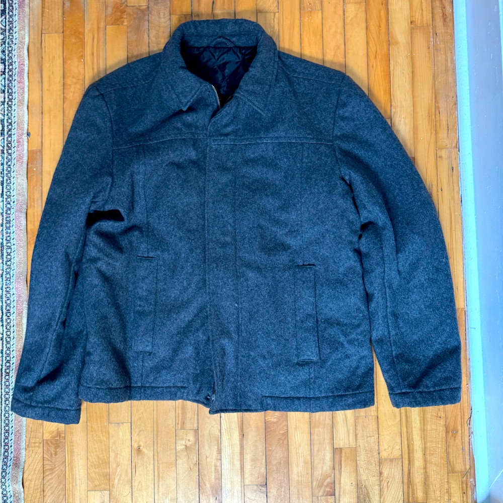 Mexx insulated wool jacket zip up 42/l